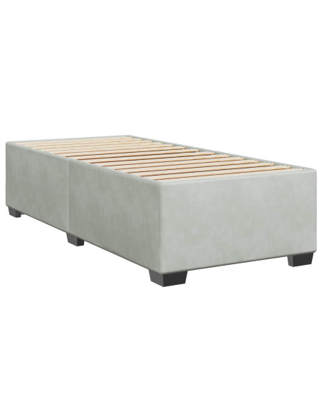 Letto box spring con materasso Grigio Chiaro 80 x 200 cm