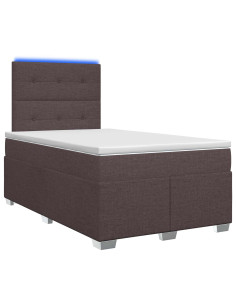 Letto box spring con materasso Marrone Scuro 120 x 190 cm 2