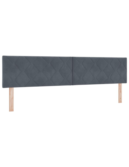 Letto con contenitore LED e materasso Grigio Scuro 200 x 200 cm