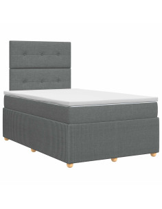 Letto box spring con materasso Grigio Scuro 120 x 190 cm 2