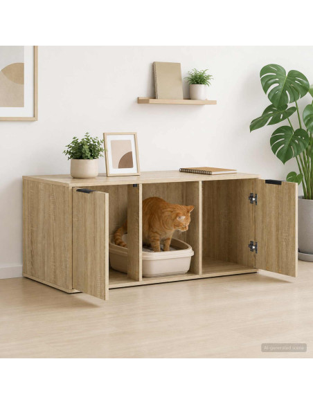 Mobile per gatti Rovere Sonoma 100 x 49 x 45 cm