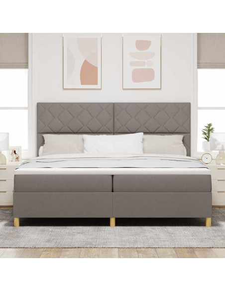 Letto a Sorgente LED con testiera Talpa 200 x 200 cm Tessuto