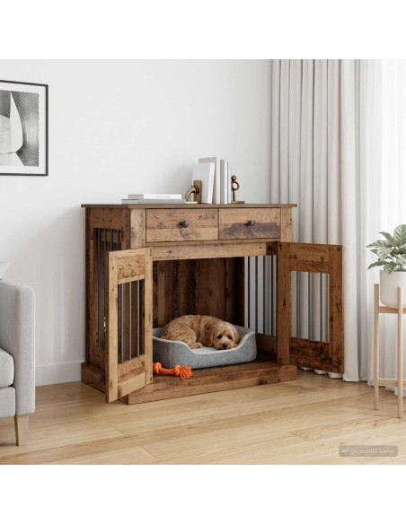 Mobile da cassa per cani Legno antico 90 x 47,5 x 80 cm