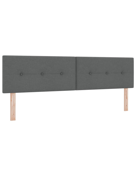 Letto con contenitore LED e materasso Grigio Scuro 180 x 200 cm