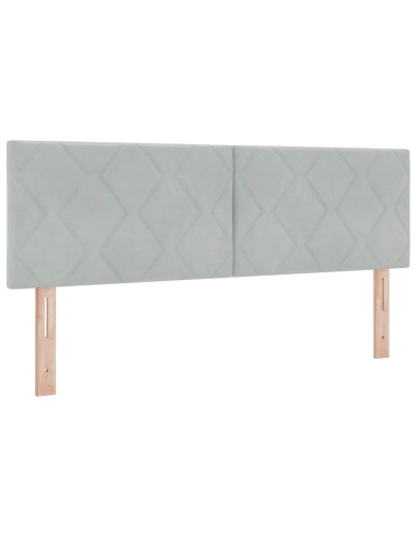Letto con contenitore LED e materasso Grigio Chiaro