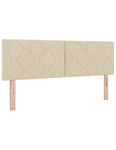 Letto con contenitore LED e materasso Crema 160 x 200 cm