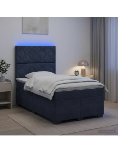 Letto box spring con materasso Grigio Scuro 120 x 190 cm