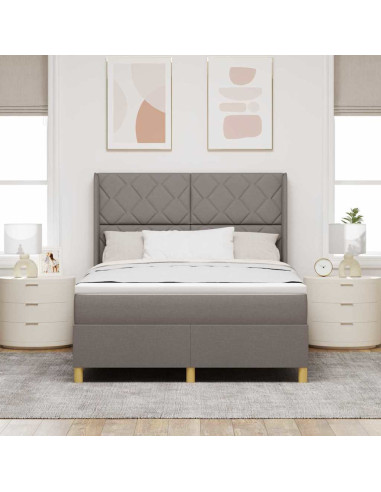 Letto a molle con strisce LED Talpa 140 x 200 cm Tessuto