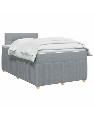 Letto box spring con materasso Grigio Chiaro 120 x 190 cm