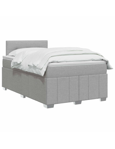 Letto box spring con materasso Grigio Chiaro 120 x 200 cm