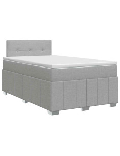 Letto box spring con materasso Grigio Chiaro 120 x 190 cm 2