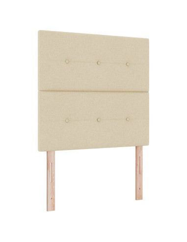 Letto con contenitore LED e materasso Crema 100 x 200 cm
