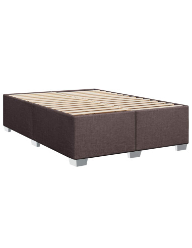 Letto box spring con materasso Marrone Scuro 160 x 200 cm