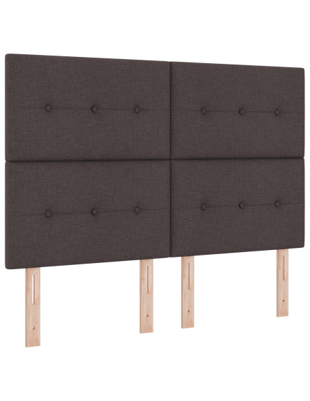 Letto box spring con materasso Marrone Scuro 160 x 200 cm