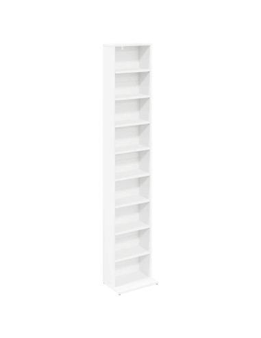 Mobile per CD 2 pz Bianco 33 x 23,5 x 175 cm
