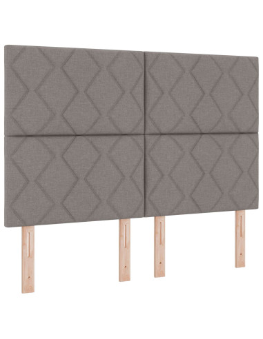 Letto con contenitore LED e materasso Tortora 140 x 200 cm