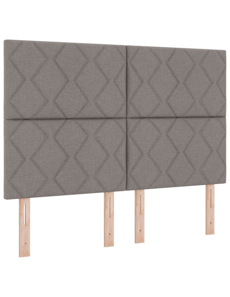 Letto con contenitore LED e materasso Tortora 140 x 200 cm