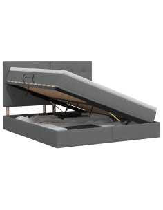 Letto con contenitore e materasso Grigio Scuro 180 x 200 cm 2