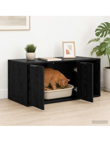 Mobile per gatti Rovere Nero 100 x 49 x 45 cm
