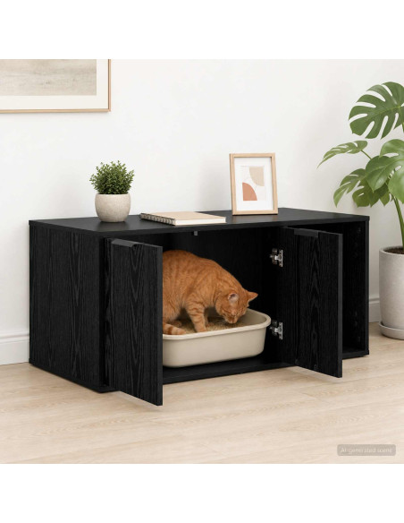 Mobile per gatti Rovere Nero 100 x 49 x 45 cm