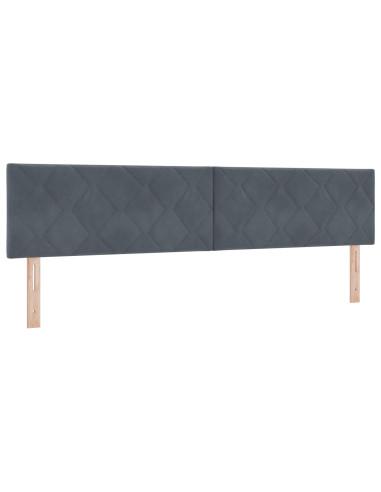Letto con Contenitore con testiera 2 pz Grigio Scuro