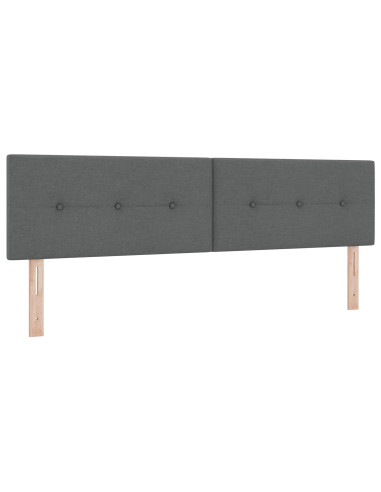 Letto con contenitore LED e materasso Grigio Scuro 180 x 200 cm