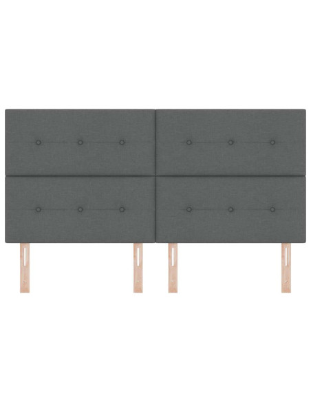 Testiera regolabile in altezza Grigio scuro 180 cm Tessuto