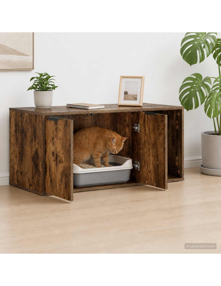 Mobile per gatti Rovere Fumo 100 x 49 x 45 cm