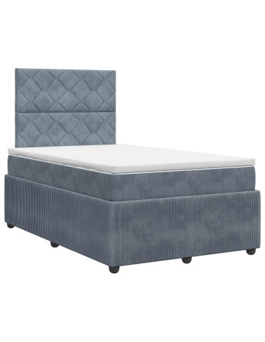 Letto box spring con materasso Grigio Scuro 120 x 190 cm