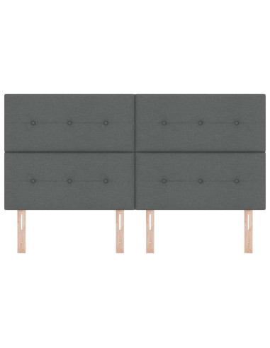 Testiera LED con strisce LED Grigio scuro 180 cm Tessuto