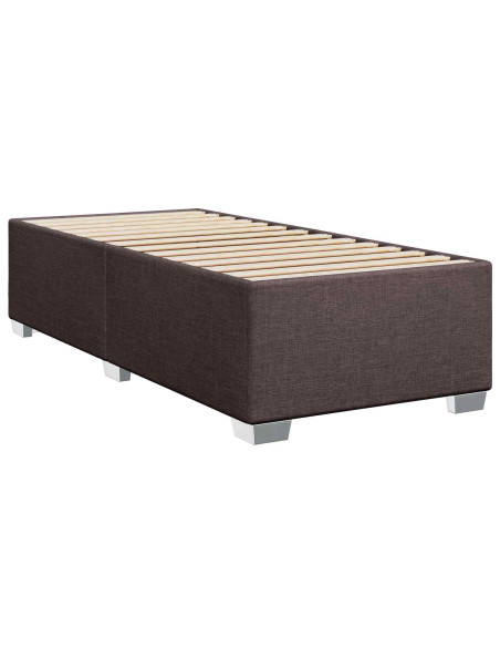 Letto box spring con materasso Marrone Scuro 90 x 190 cm