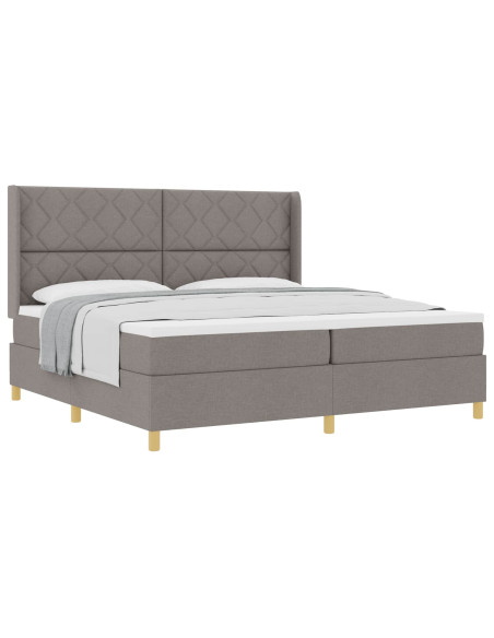 Letto a molle con testiera Talpa 200 x 200 cm Tessuto