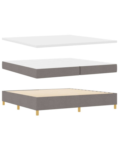 Letto a molle con testiera Talpa 200 x 200 cm Tessuto
