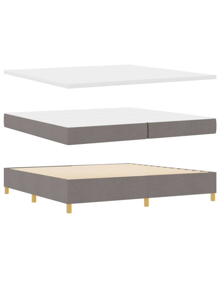 Letto a molle con testiera Talpa 200 x 200 cm Tessuto