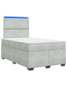 Letto box spring con materasso Grigio Chiaro 120 x 200 cm 2