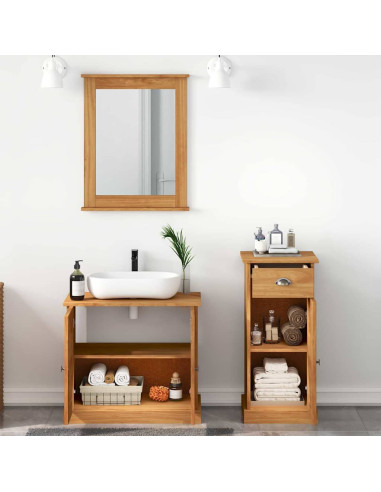 Set di mobili per il bagno VIGO 3 pz Marrone miele
