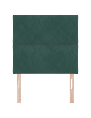 Testiera LED Verde Scuro 100 cm Velluto