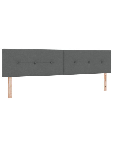 Letto ottomano con materasso Grigio Scuro 200 x 200 cm Tessuto