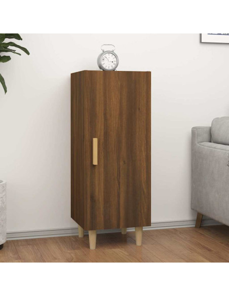 Credenza Rovere Marrone 34,5x34x90 cm in Legno Multistrato