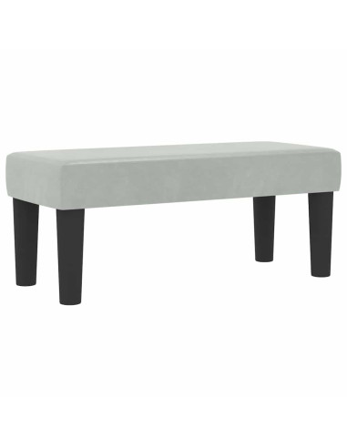 Letto a molle con testiera Grigio chiaro 200 x 80 cm Velluto