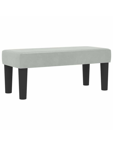 Letto a molle con testiera Grigio chiaro 200 x 80 cm Velluto