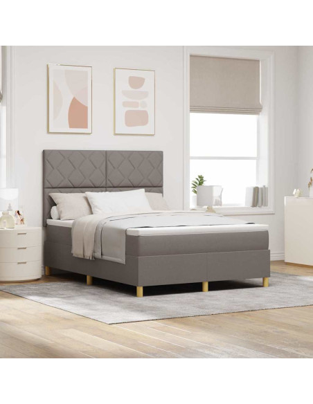 Letto a Sorgente LED con testiera Talpa 140 x 190 cm Tessuto