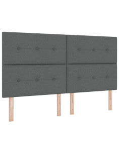 Letto a Sorgente LED Grigio scuro 180 x 200 cm Tessuto 2