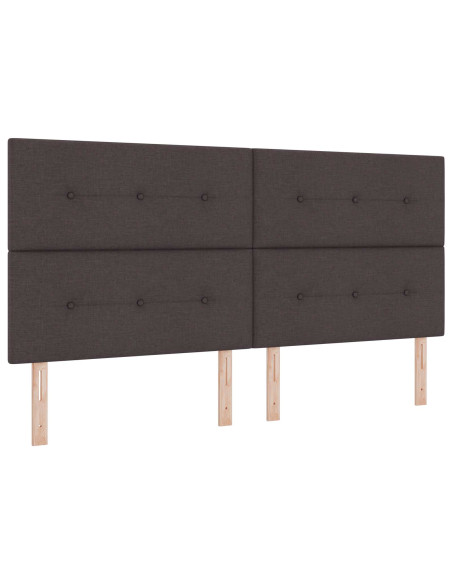 Letto Ottomano con Materasso e LED Marrone Scuro 200 x 200 cm