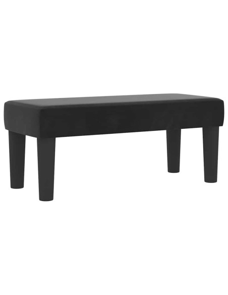 Letto a molle con testiera Nero 200 x 80 cm Velluto