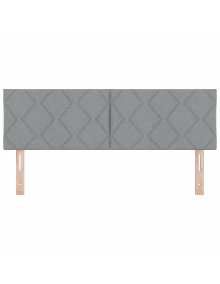 Testiera LED Grigio chiaro 144 cm Tessuto