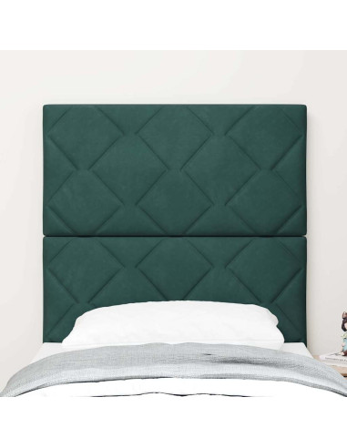 Testiera LED Verde Scuro 80 cm Velluto