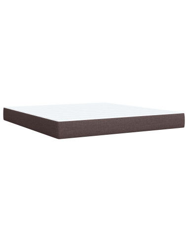 Letto box spring con materasso Marrone Scuro 180 x 200 cm