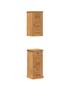 Mobile da Bagno VIGO 2 pz Marrone e Marrone Miele 2