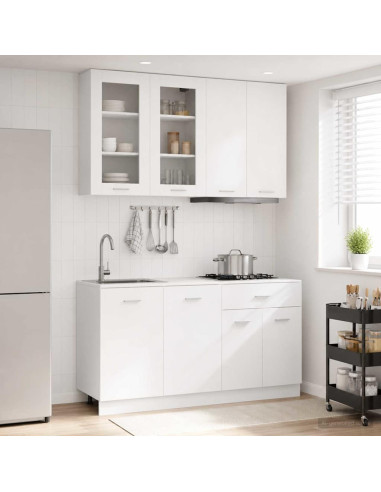 Unità Cucina LYON 4 pcs Bianco Legno ingegnerizzato